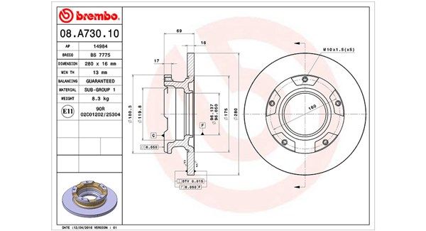 MAGNETI MARELLI Тормозной диск 360406080300